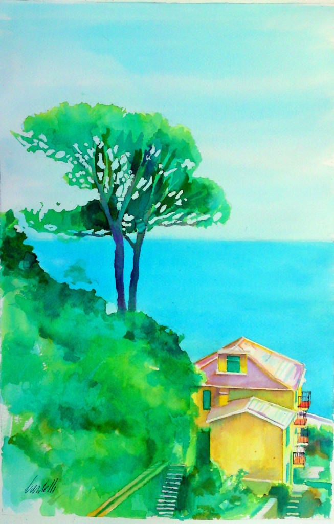 96 bardelli, riviera ligure,acquerello su carta, cm. 70x50 (foglio)DSC00849